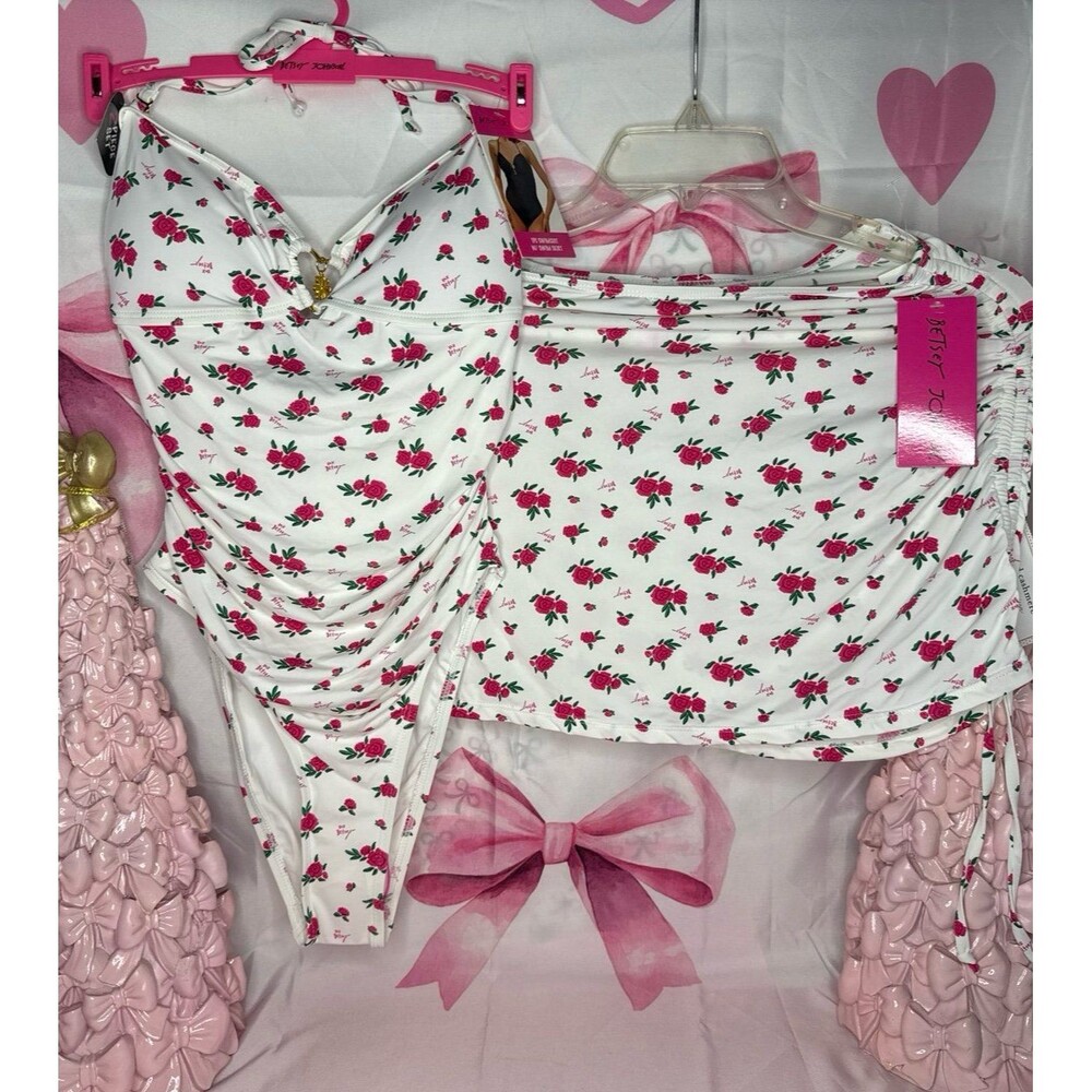 Betsey Johnson Swimsuit and Skirt Set, medium
